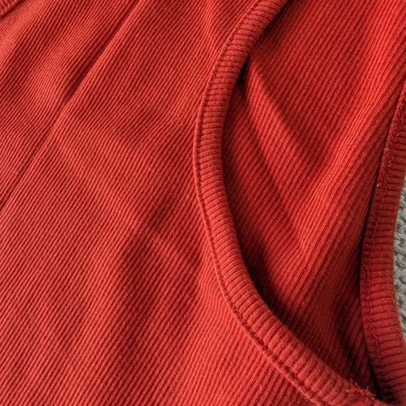 *2/$20* ZARA Tomato Red Cropped Tank Top, Size M - Picture 6 of 7